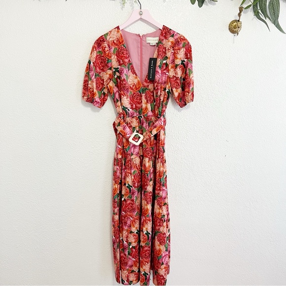 NWT Sachin & Babi Carina Belted Floral Dress - Picture 6 of 13
